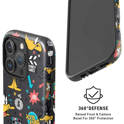 Looney Tunes Daffy Duck Patches iPhone 16 Pro Magsafe Impact Case