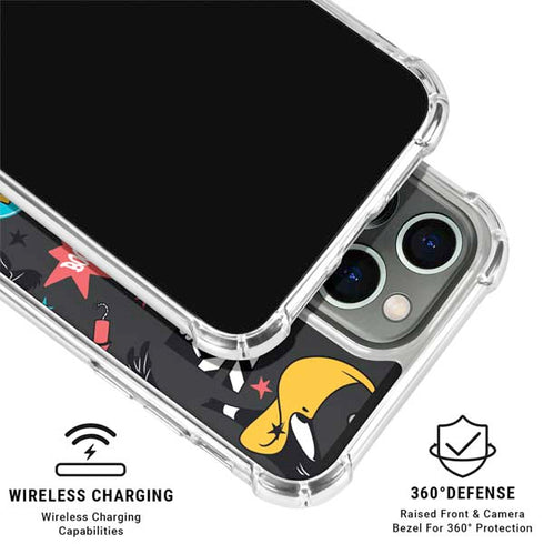 Looney Tunes Daffy Duck Patches iPhone 16 Pro Max Clear Case