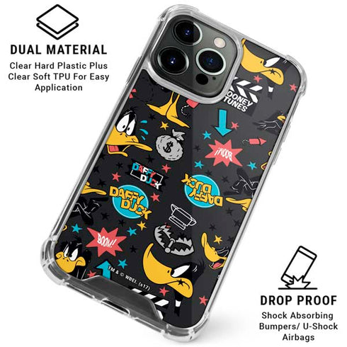 Looney Tunes Daffy Duck Patches iPhone 16 Pro Max Clear Case