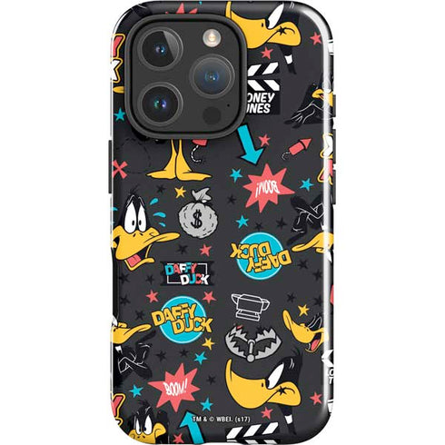 Looney Tunes Daffy Duck Patches iPhone 16 Pro Max Impact Case