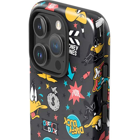 Looney Tunes Daffy Duck Patches iPhone 16 Pro Max Impact Case