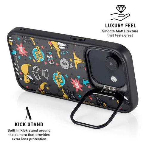 Looney Tunes Daffy Duck Patches iPhone 16e Kickstand Case