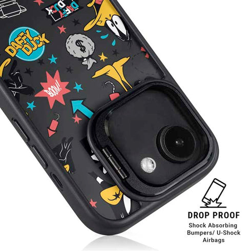 Looney Tunes Daffy Duck Patches iPhone 16e Kickstand Case