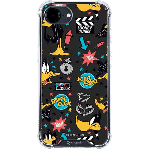 Looney Tunes Daffy Duck Patches iPhone 16e Clear Case