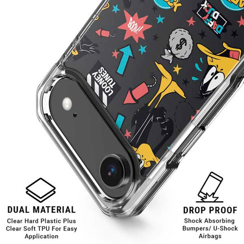 Looney Tunes Daffy Duck Patches iPhone 17 Air Clear Case