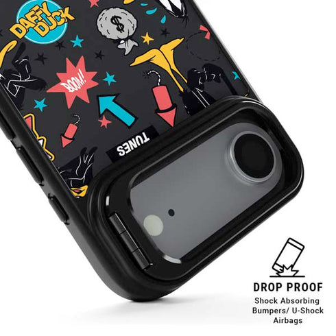 Looney Tunes Daffy Duck Patches iPhone 17 Air Kickstand Case