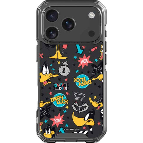 Looney Tunes Daffy Duck Patches iPhone 17 Pro Clear Case