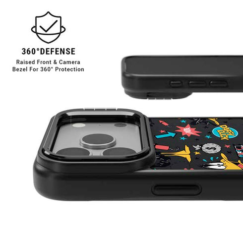 Looney Tunes Daffy Duck Patches iPhone 17 Pro Max Kickstand Case