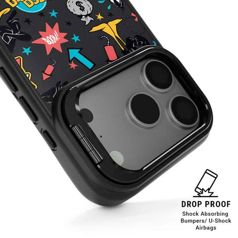 Looney Tunes Daffy Duck Patches iPhone 17 Pro Max Kickstand Case