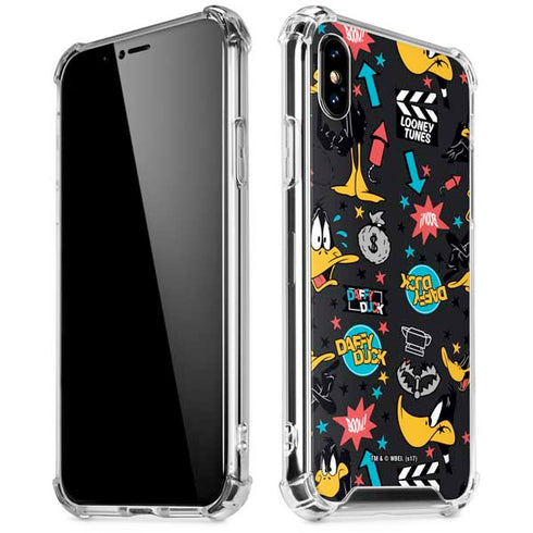 Looney Tunes Daffy Duck Patches iPhone X/XS Clear Case