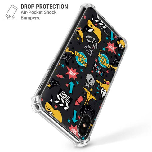 Looney Tunes Daffy Duck Patches iPhone X/XS Clear Case