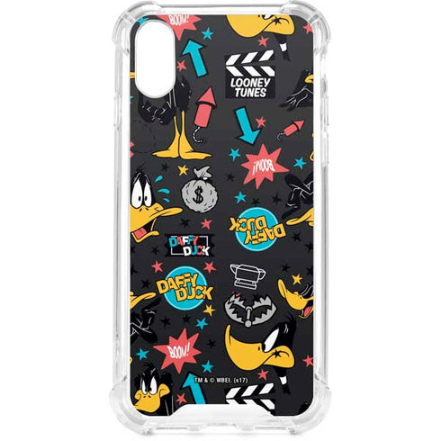 Looney Tunes Daffy Duck Patches iPhone XS Clear Case
