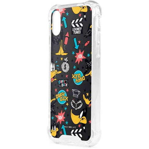 Looney Tunes Daffy Duck Patches iPhone XS Clear Case