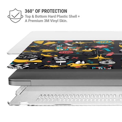 Looney Tunes Daffy Duck Patches MacBook Pro 14in (2021-24) Case plus Skin