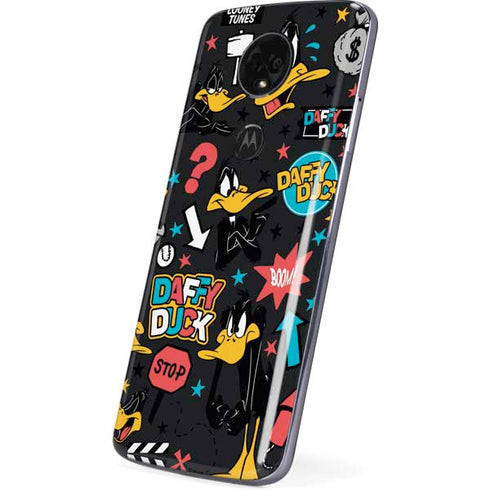 Looney Tunes Daffy Duck Patches Moto E5 Plus Skin
