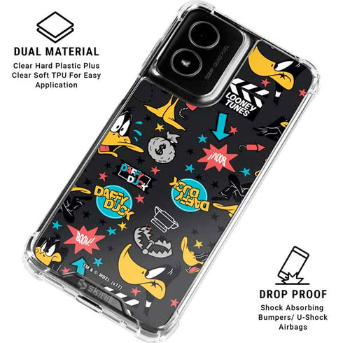 Looney Tunes Daffy Duck Patches Moto G Power 5G (2024) Clear Case