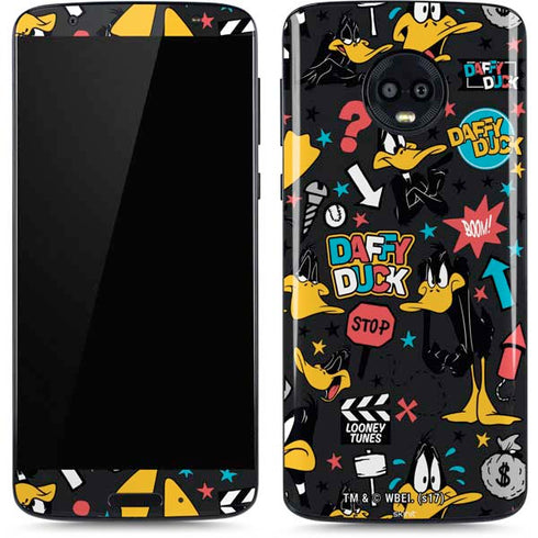 Looney Tunes Daffy Duck Patches Moto G6 Skin
