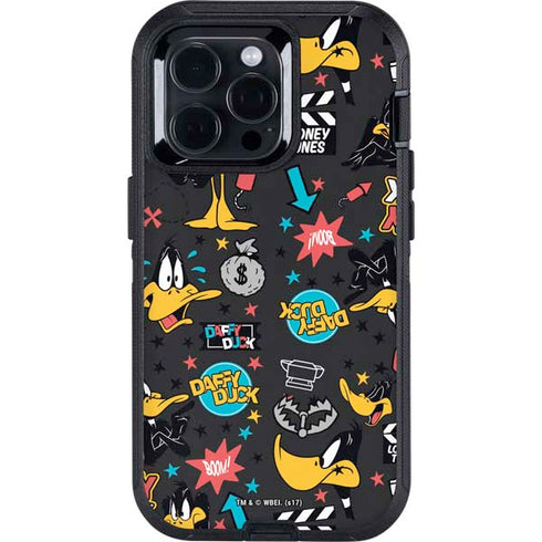 Looney Tunes Daffy Duck Patches Otterbox Defender iPhone Skin