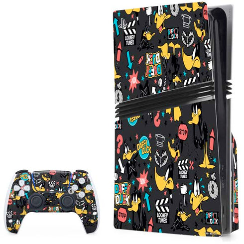Looney Tunes Daffy Duck Patches PS5 Pro Disk Bundle Skin