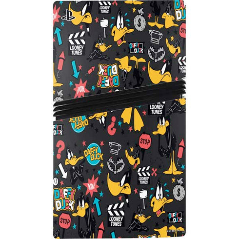Looney Tunes Daffy Duck Patches PS5 Pro Disk Console Skin
