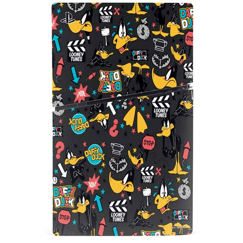 Looney Tunes Daffy Duck Patches PS5 Slim Digital Edition Console Skin