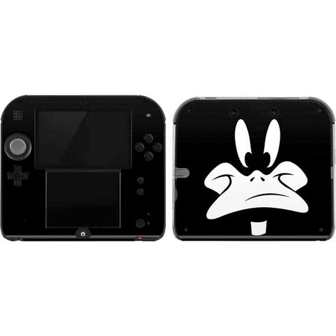 Looney Tunes Daffy Duck Plain Black and White Nintendo 2DS Skin