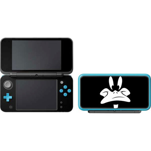 Looney Tunes Daffy Duck Plain Black and White Nintendo 2DS XL (2017) Skin