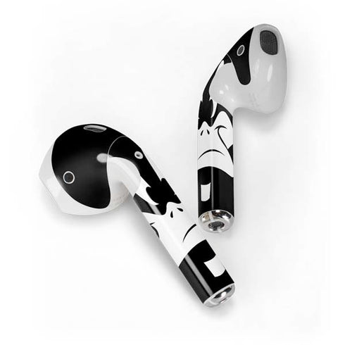 Looney Tunes Daffy Duck Plain Black and White Apple AirPods Skin