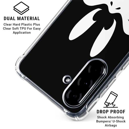 Looney Tunes Daffy Duck Plain Black and White Galaxy A36 5G Clear Case