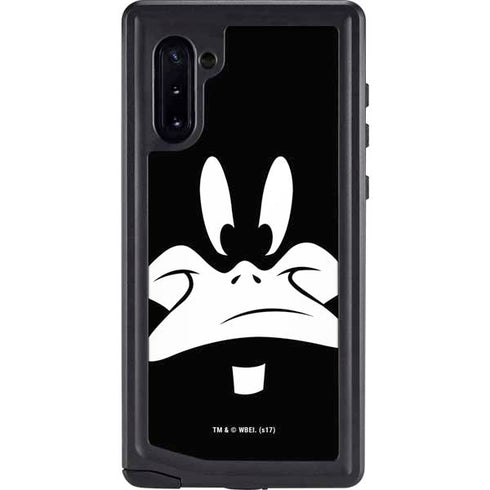 Looney Tunes Daffy Duck Plain Black and White Galaxy Cases