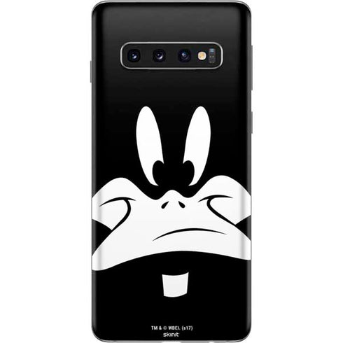 Looney Tunes Daffy Duck Plain Black and White Galaxy S10 Skin