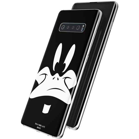Looney Tunes Daffy Duck Plain Black and White Galaxy S10 Skin