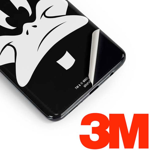 Looney Tunes Daffy Duck Plain Black and White Galaxy S10e Skin