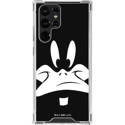 Looney Tunes Daffy Duck Plain Black and White Galaxy S23 Ultra Clear Case