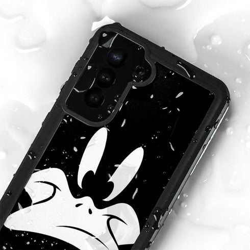 Looney Tunes Daffy Duck Plain Black and White Galaxy S24 Plus Waterproof Case