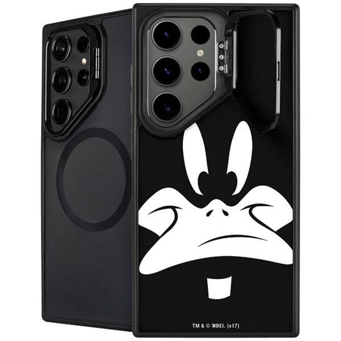 Looney Tunes Daffy Duck Plain Black and White Galaxy Cases