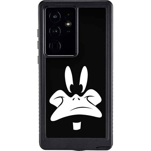 Looney Tunes Daffy Duck Plain Black and White Galaxy S24 Ultra Waterproof Case