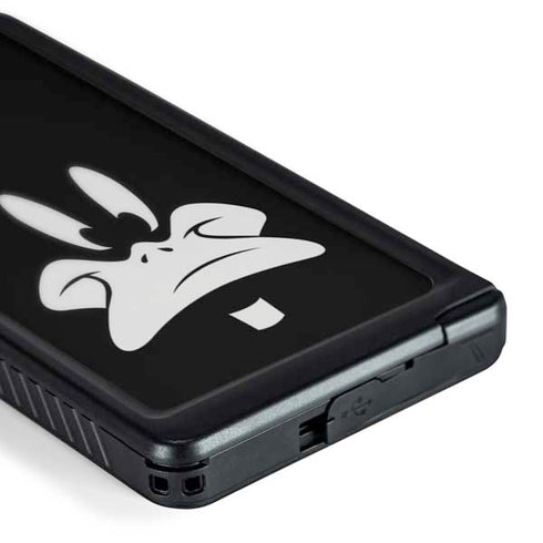 Looney Tunes Daffy Duck Plain Black and White Galaxy S24 Ultra Waterproof Case