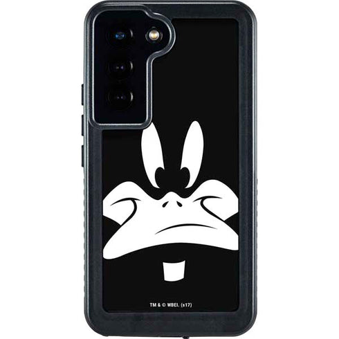 Looney Tunes Daffy Duck Plain Black and White Galaxy S24 Waterproof Case