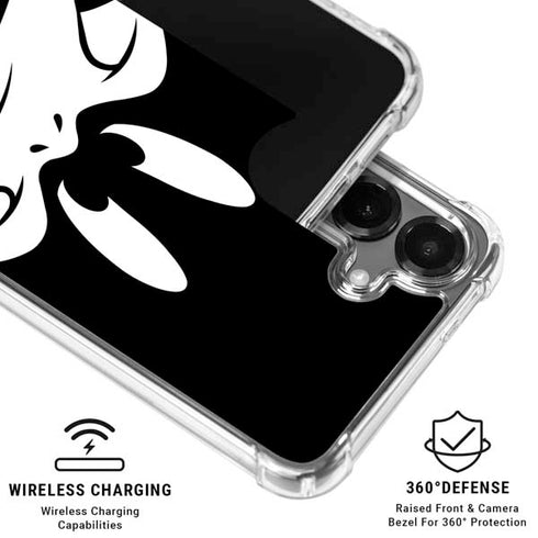 Looney Tunes Daffy Duck Plain Black and White Galaxy S26 Clear Case