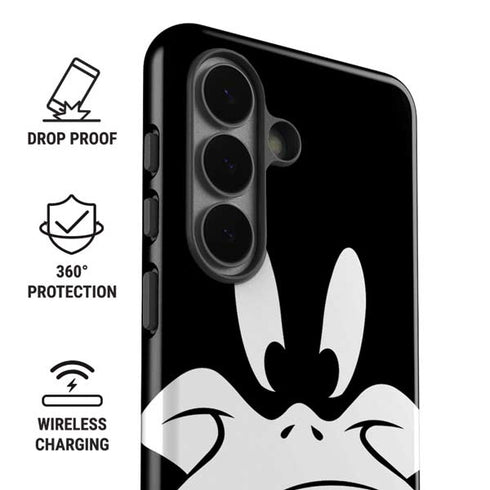 Looney Tunes Daffy Duck Plain Black and White Galaxy S26 Plus Impact Case