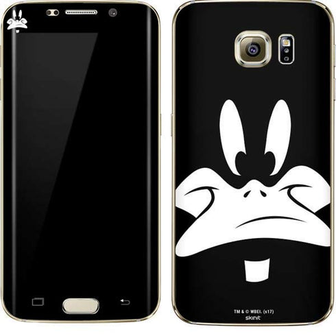 Looney Tunes Daffy Duck Plain Black and White Galaxy S7 Edge Skin