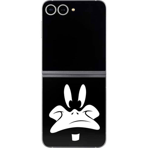 Looney Tunes Daffy Duck Plain Black and White Galaxy Z Flip6 Skin