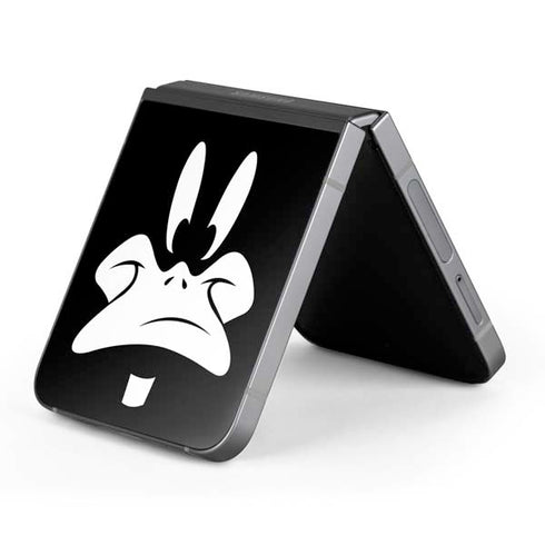 Looney Tunes Daffy Duck Plain Black and White Galaxy Z Flip6 Skin