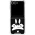 Looney Tunes Daffy Duck Plain Black and White Galaxy Z Flip7 Clear Case