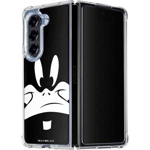 Looney Tunes Daffy Duck Plain Black and White Galaxy Z Fold5 5G Clear Case