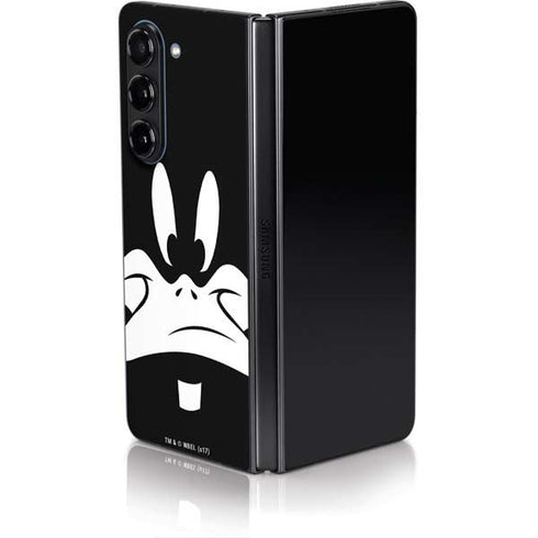 Looney Tunes Daffy Duck Plain Black and White Galaxy Z Fold5 5G Skin