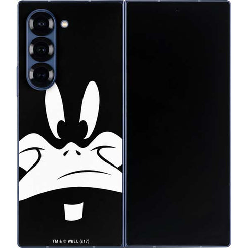 Looney Tunes Daffy Duck Plain Black and White Galaxy Z Fold6 Skin