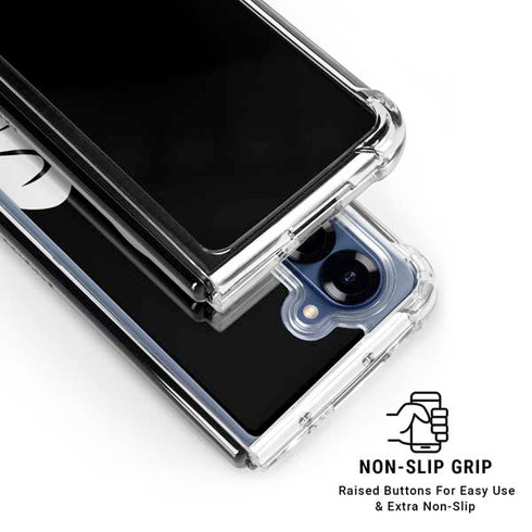 Looney Tunes Daffy Duck Plain Black and White Galaxy Z Fold7 Clear Case