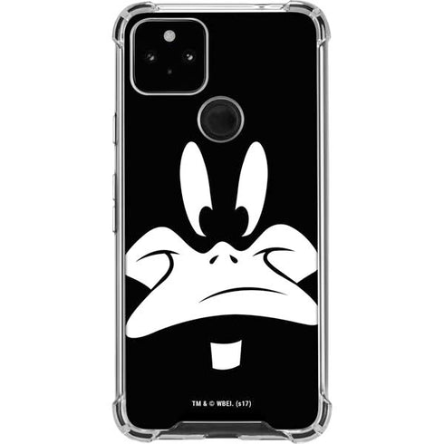 Looney Tunes Daffy Duck Plain Black and White Pixel Cases